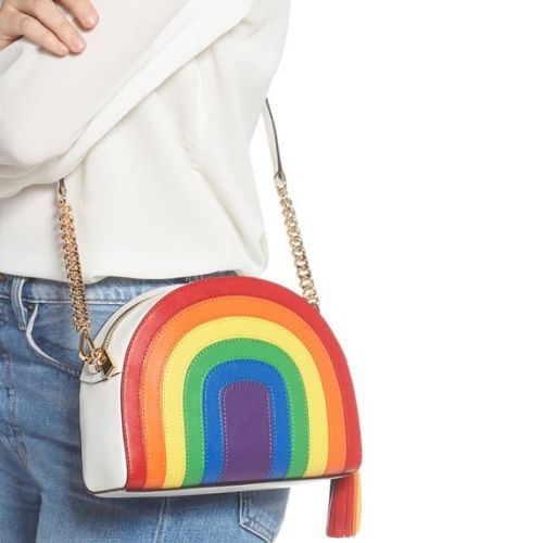 rainbow shaped leather crossbody bag from Michael Kors