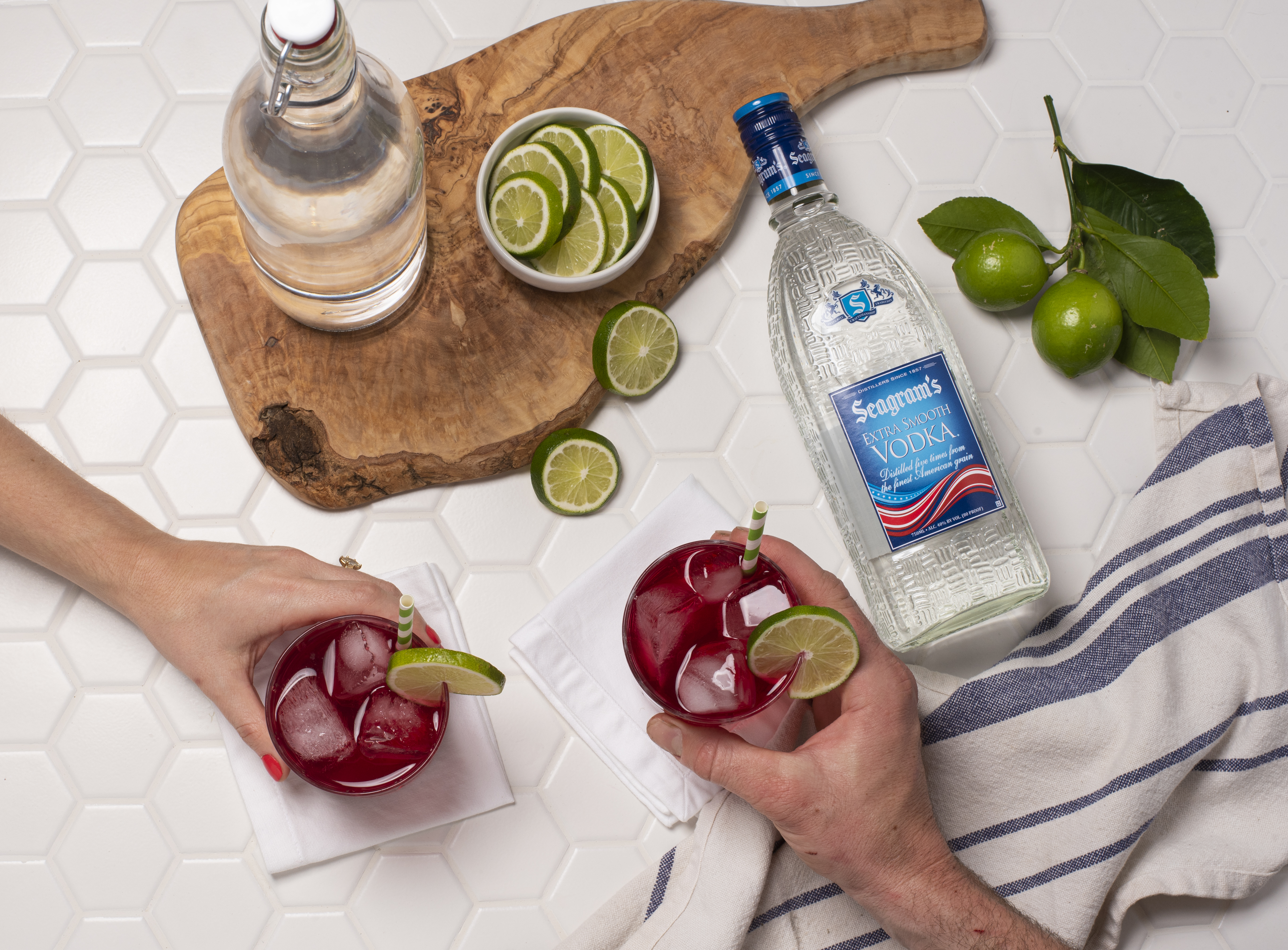 Super Bowl cocktail by Seagrams, Vodka Cranberry
